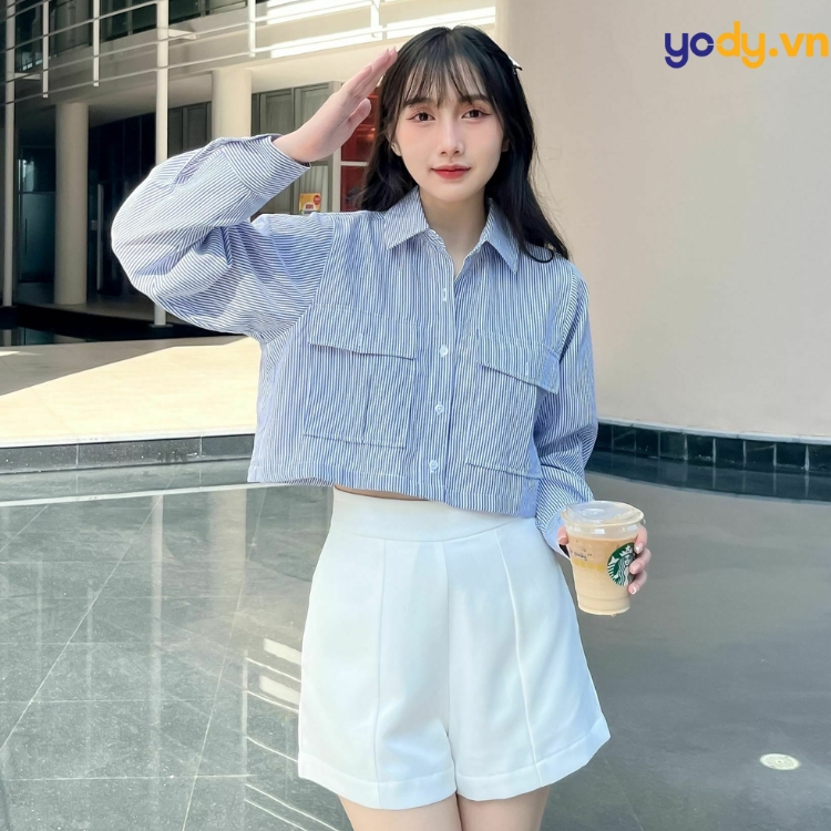 cách phối đồ với áo sơ mi nữ