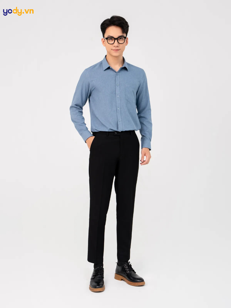 phối đồ với áo sơ mi form rộng