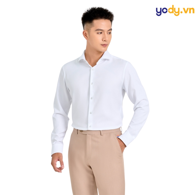 phối đồ áo sơ mi trắng nam