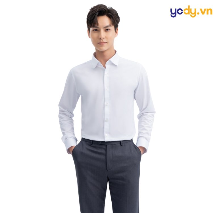 phối đồ áo sơ mi trắng nam