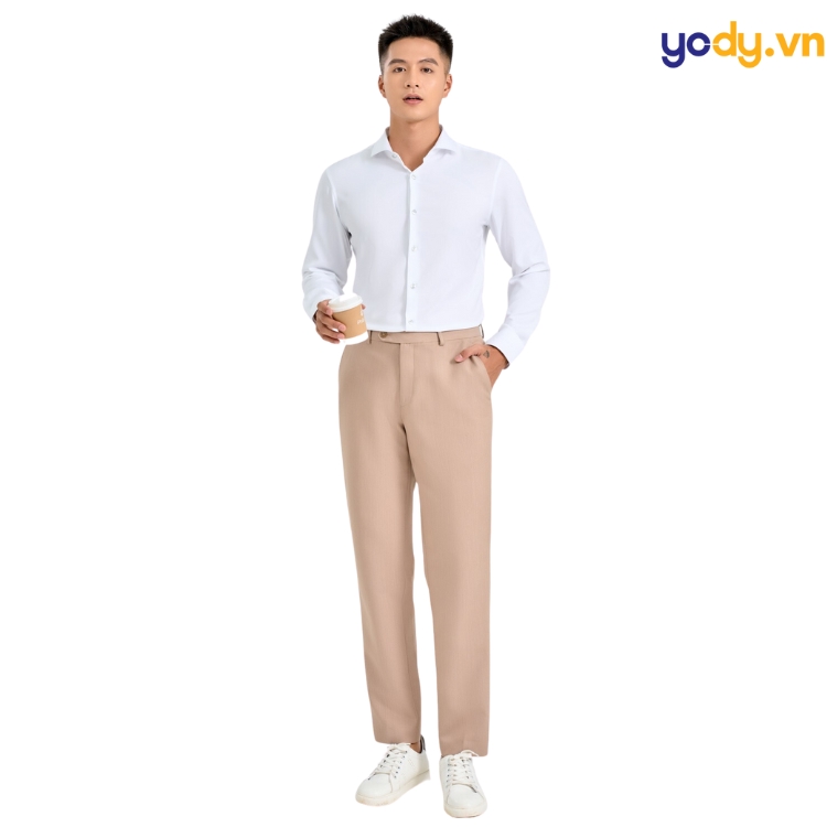 phối đồ áo sơ mi trắng nam