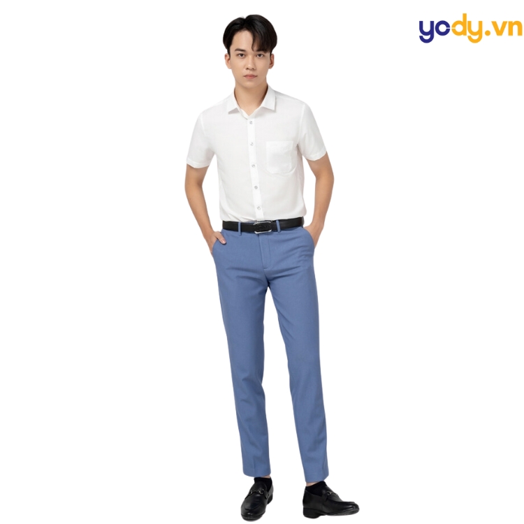 phối đồ áo sơ mi trắng nam