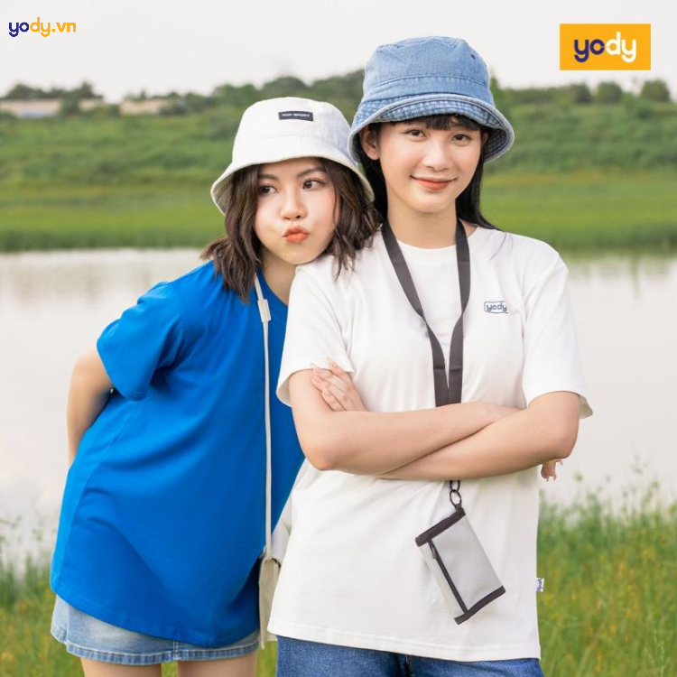 phối đồ với mũ bucket nữ