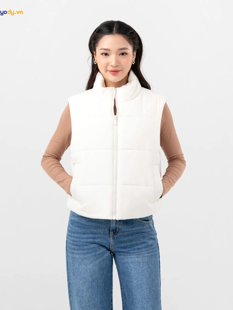 phối đồ với áo phao béo