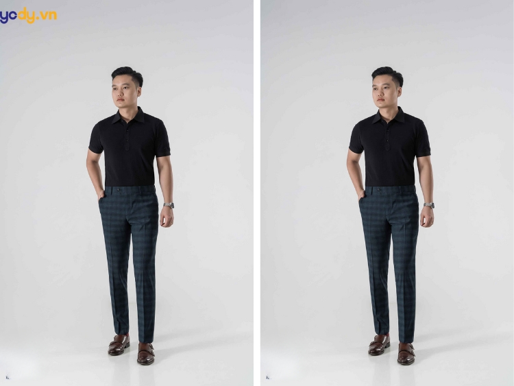 quần âu kẻ sọc nam