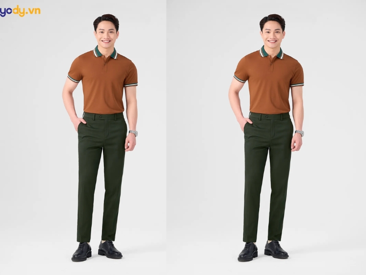 quần tây nam trung niên ống rộng