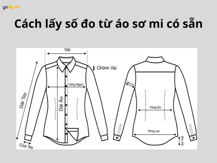 bảng size áo sơ mi nam