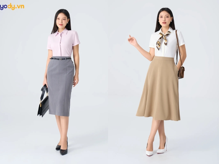 váy công sở chữ A