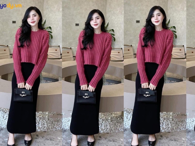 váy công sở mùa đông